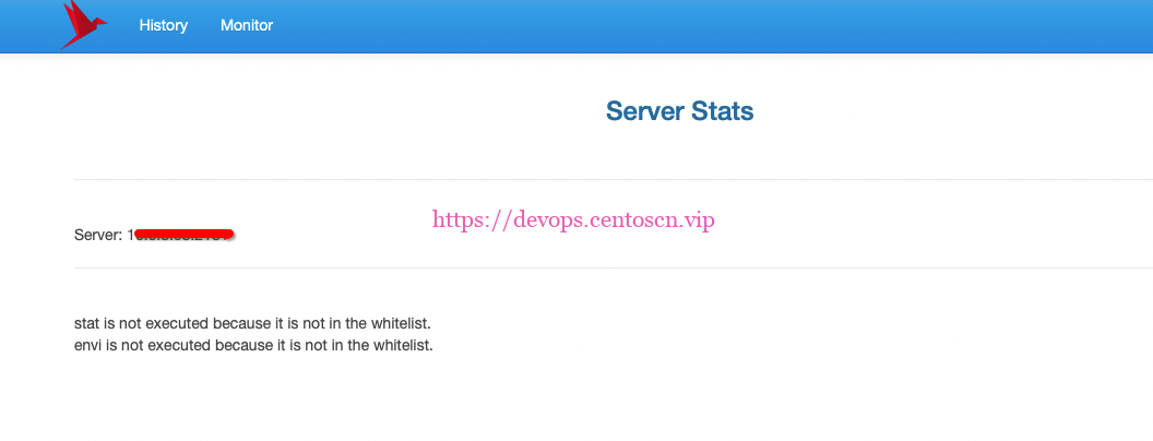stat is not executed because it is not in the whitelist.