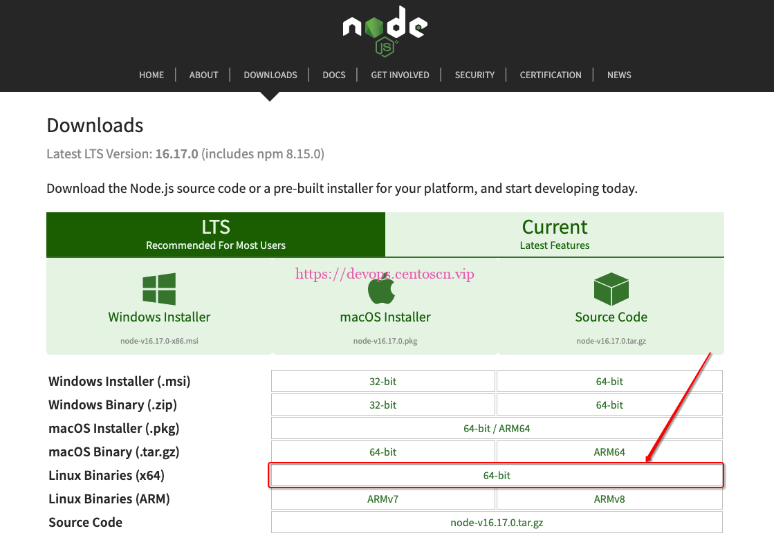 nodejs16.17.0
