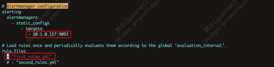 prometheus配置alertmanager