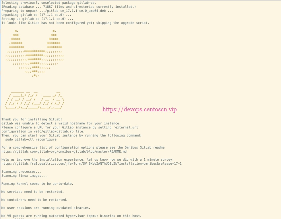 Ubuntu Server 22.04.1安装Gitlab